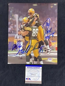 Mark Chmura Don Beebee Antonio Freeman foto autografata firmata 8x10 PSADNA - Foto 1 di 6