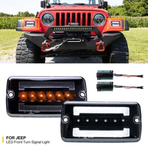 Links+Rechts LED DRL Seitenblinker Blinkleuchten Für 1997-2006 Jeep Wrangler TJ - Bild 1 von 12