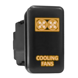 KÜHLLÜFTER - Orange hintergrundbeleuchteter hoher Eindrückschalter 1,54"x 0,83" (passend für: Toyota) - Bild 1 von 6