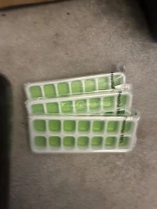 Silicone Ice Cube Trays 3Pack Stackable Easy-Release BPA Free Cocktail Freezer - Picture 1 of 3