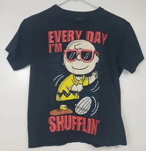 Peanuts Charlie Brown Every Day I'm Shufflin Boys Shirt size 10-12 - Picture 1 of 3
