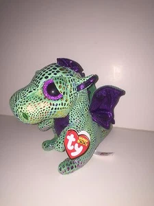 TY CINDER DRAGON 6" BEANIE BOOS - NEU, mit Etikett *jetzt in der Hand* liebt Abenteuer - Bild 1 von 3