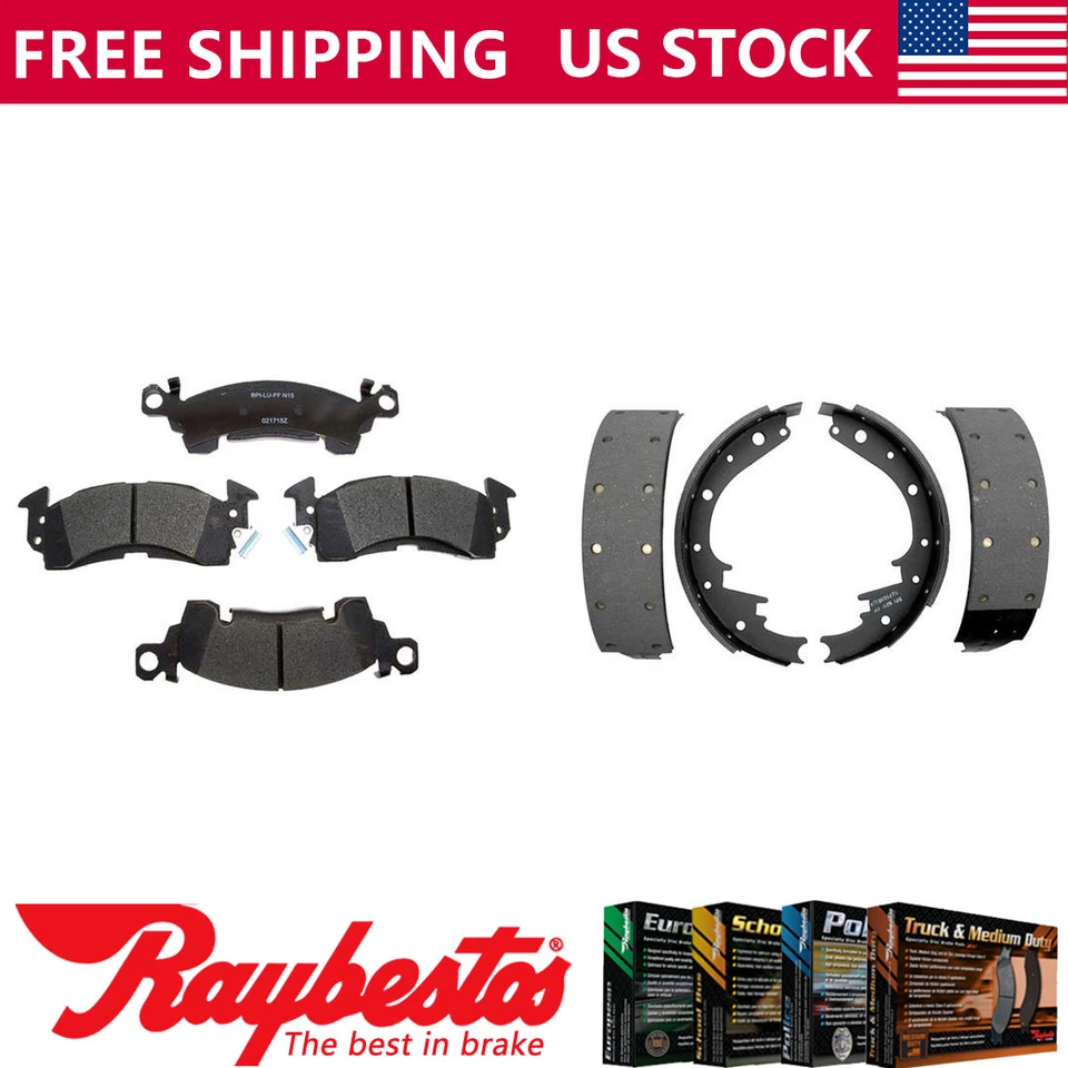 Kit pastillas de freno y zapatas de freno delanteras traseras de cerámica para 1976-1978 GMC G15 Foto 1 de 4