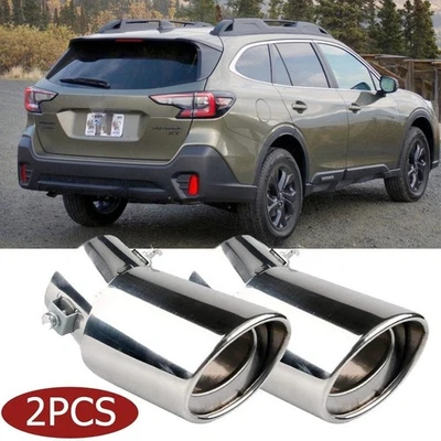 For Subaru Outback 17-22 2PC Car Tail Pipe Exhaust Rear Muffler TailpipeTip - Изображение 1 из 4
