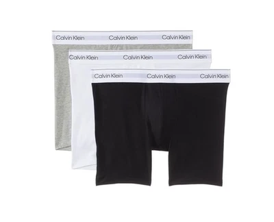Calvin Klein Modern Cotton Stretch Boxer Brief Men's Size XL 3 Pack Logo Waist - Image 1 of 4