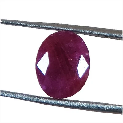 3.40 Cts Untreated Red Ruby Precious Oval Cut , Ruby Gemstone 7x10x3 mm LK339 - Image 1 of 4