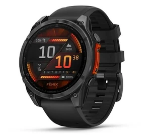 Garmin fenix 8 Amoled Orologio GPS 47mm Grigio Ardesia con Cinturino Silicone Nero - Foto 1 di 4
