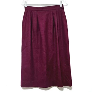 Falda Pendleton Vintage 100% Lana Talla 8 Bolsillos Granate EE. UU. Oficina atemporal  - Imagen 1 de 5