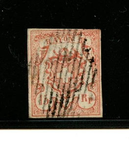 Switzerland #11 (S147) Coat of Arms 15r vermilion 1852, Used, FVF, CV$775.00 - Picture 1 of 2