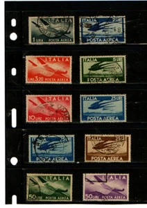 ITALY SCOTT C106--C114 COMPLETE AIRMAIL SET - Picture 1 of 1