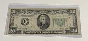 VF+ 1934 D $20 Federal Reserve Note - Fr# 2058-E (Richmond, VA) w/ Mylar Sleeve - Picture 1 of 2