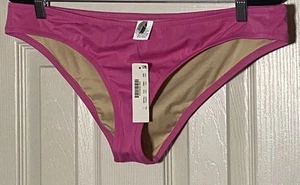 J.Crew High-Leg Bikini Badeanzug Unterteil Strahlend Fuchsia Pink Damen Large Neu mit Etikett - Bild 1 von 4