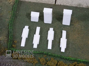 7 x 1:48 Scale O Gauge AWS Detector & Cabinets (LS3019) 3D Printed Model - Picture 1 of 4