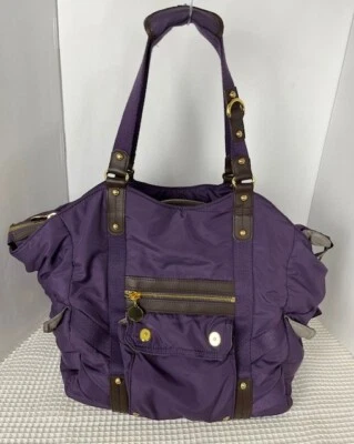 Stella McCartney x LeSportSac Cyber Grape Purple Polyester Large Messenger Bag - Image 1 of 4