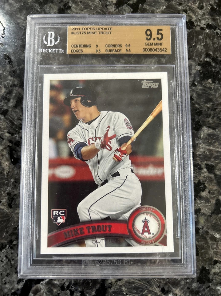 2011 Mike Trout rookie card BGS 9.5 Topps Update - Image 1 of 4