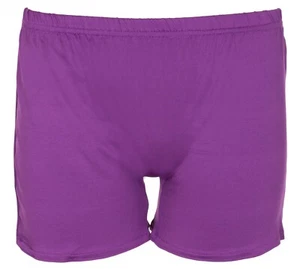 Pantaloncini donna ragazza elasticizzati tinta unita caldi lucidi danza palestra - Foto 1 di 15