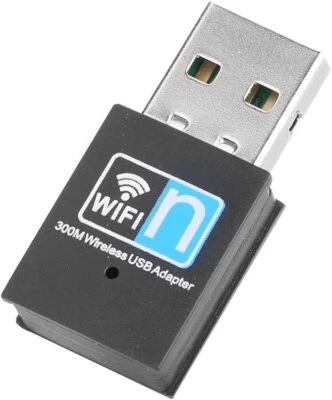 Wifi Dongle, 802.11b/g/n 300Mbps Mini USB 2.0 WiFi Adapter Wireless Network Card - Image 1 of 4