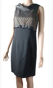 SL FASHIONS Women's Petite Size 6 Black Knee Length Casual Career Dress - Picture 1 of 3