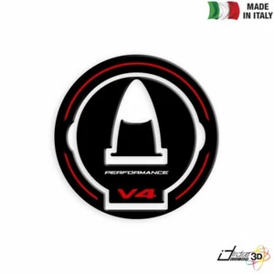 ADESIVO TAPPO BENZINA 3D NERO ROSSO FOR DUCATI 1100 PANIGALE V4 2018-2019 - Picture 1 of 1