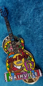 GUITARRA BUFANDA MARACA COLORIDA NASHVILLE CINCO DE MAYO 2002 Hard Rock Café PIN LE - Imagen 1 de 1