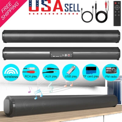 Sound Bar TV Sound System Bluetooth Speaker Wireless Subwoofer Bass Home Theater - Image 1 of 4