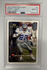 1999 Upper Deck MVP #52 Emmitt Smith Gold Script PSA 10 Gem Mint