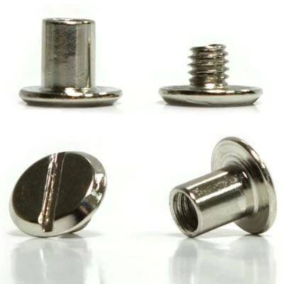 GLETSCHERLICHT 10 Stück !! Gürtelschrauben 6mm PREMIUM Buchschrauben Verbinder Gürtel Schrauben