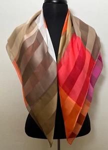 Vintage Oscar de la Renta Silk Scarf Semi Sheer A475 - Picture 1 of 7