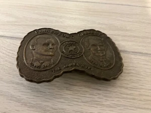 Vintage Jesse & Frank James Brothers Messing Gürtelschnalle Pinkerton's Gallery West - Bild 1 von 10