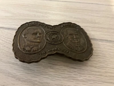 Vintage Jesse & Frank James Brothers Brass Belt Buckle Pinkerton's Gallery West - Image 1 of 4