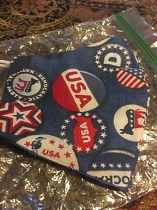 DEMOCRATS Face Mask Reusable Washable Handmade Breathable + added HEPA filter - Picture 1 of 7