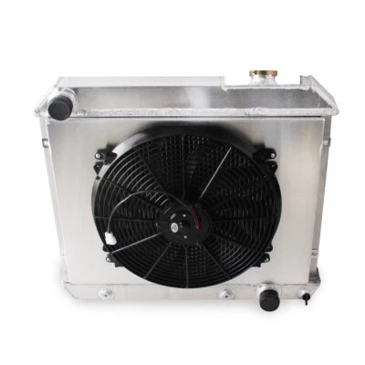 3 Row Radiator+Fan+Shroud For 1963 64 65 1966 Chevy C/K C10 C20 C30 Pickup Truck Foto 1 de 4