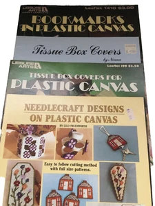 Needlepoint Designs For Plastic Canvases Leaflets Lot Of 4 Pattern Books - Picture 1 of 11