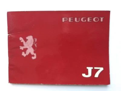 PEUGEOT  J7   LIBRETTO USO  MANUTENZIONE ORIGINALE  TESTO ITALIANO   (762) - Immagine 1 di 4