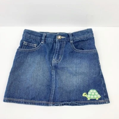 Crazy 8 девочек трапециевидная юбка синий черепаха средний стирка карманы хлопок джинсовой ткани 7 - Изображение 1 из 4