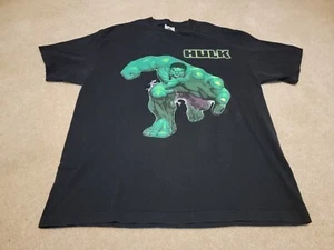 Vintage 2002 Marvel Incredible Hulk Shirt Black Shortsleeve Shirt AAA Size XL - Picture 1 of 7