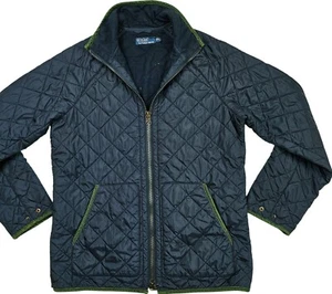 HOT VTG Men's POLO RALPH LAUREN SPORTS QUILTED LINED NAVY BLUE Jacket L (*Fit M) - Picture 1 of 16