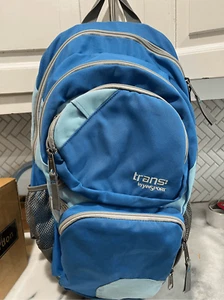 Jansport Trans Large 18x13x6 Multi Pocket Blue Gray Backpack - Picture 1 of 8