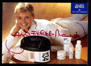 Tarjeta de autógrafo Anja Fichtel Mauritz original firmada esgrima + A 97211 - Imagen 1 de 2