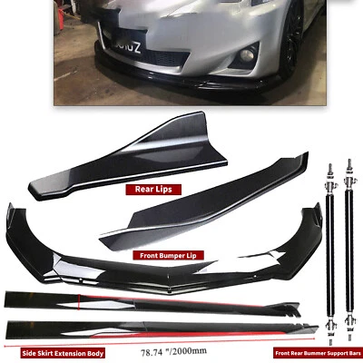 For Lexus IS200-350 Front Bumper Splitter Body Kit Side Skirt Rear Lip Glossy BK - Изображение 1 из 4