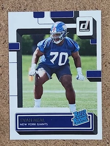 2022 Panini Donruss Football Rated Rookie #398 Evan Neal - Bild 1 von 2