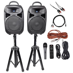 Rockville Dual 8" Android/iphone/ipad/Laptop/TV Youtube Karaoke Machine/System - Picture 1 of 12