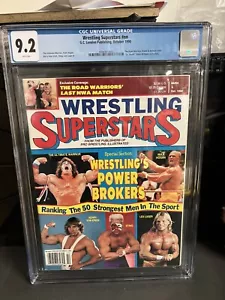 Wrestling Superstars October 1990 CGC 9.2 White Pages Top Pop - Picture 1 of 3