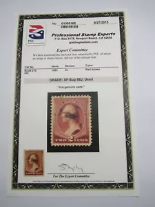 PSE Certified Stamp! 1883 U.S. POSTAGE 2¢ GRADE:XF-SUP95J, USED Stamp STP-26-IB - Picture 1 of 6