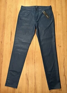 Neu Esprit Collection Stretch Leder Imitat Hose Gr. 42/32 Petrol - Bild 1 von 4
