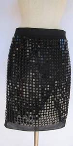 Schwarz Hand Perlen gefüttert Rock Party Spaß Sexy Club - Bild 1 von 10