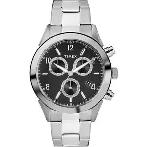 Timex Men's Watch Torrington Chronograph Silver Tone Case Bracelet TW2R91000VQ - Picture 1 of 2