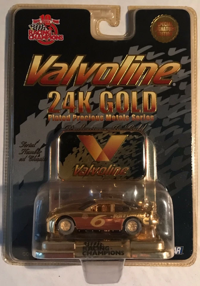 Racing Champions Nascar - Limited Edition - 24K Gold Plated Precious Metals Series - Chevrolet Monte Carlo #6 Diecast Car