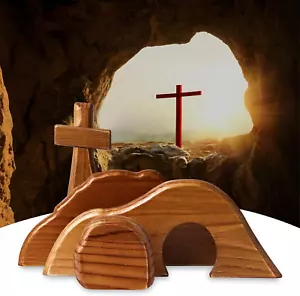 The Empty Tomb Easter Scene, Christian Cross Decorations, Decorations Religious - Picture 1 of 12