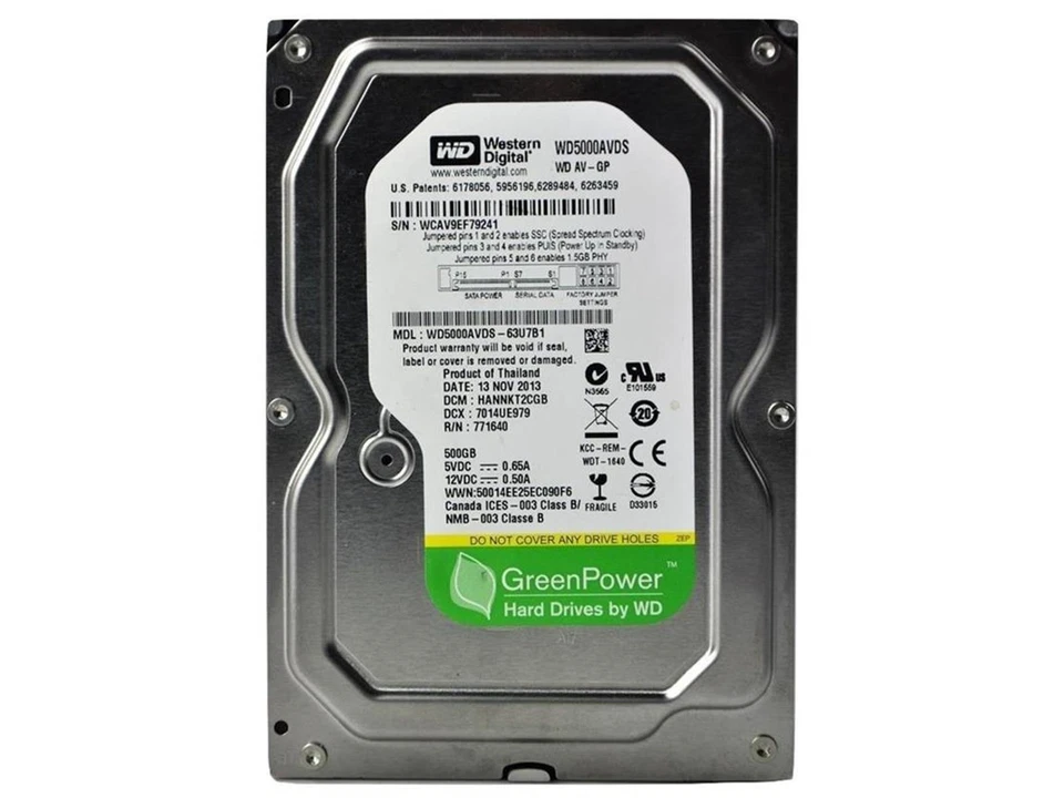 Festplatte Western Digital ( 500 GB ) Festplatte WD5000AVDS AV-GP